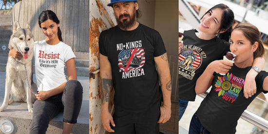 Shop Social Justice Gifts. Progressive political t-shirts.